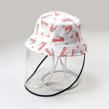 Children&#39;s White-Watermelon Cap Fruit Print Bucket Protective Anti Spit Dust - £8.71 GBP