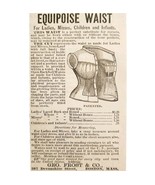 Equipose Waist Corset George Frost 1885 Advertisement Victorian Fashion ... - $28.07 CAD