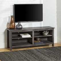 Wooden TV Stand 64&quot; TVs Console Table Entertainment Center Shelves Media Grey - £159.77 GBP