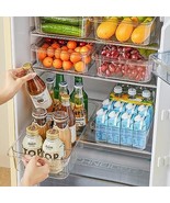 Minesign 2Pack Roll Out Fridge Caddy Bins Pull Out Drawer With Wheels - $50.56 CAD