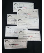 Piqua Ohio Coca Cola Bottling Co - 7 Bank Check Checks Payroll 1968 Lot ... - £24.87 GBP