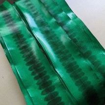 Sea Snake Leather Sankeskin Snak Skin Leathercraft Glossy Green Clearance - £7.81 GBP