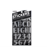 130 Piece ArtSkills Silver Sparkle Glitter Gem Stickers Letters Alphabet 1&quot; - $185.02 MXN
