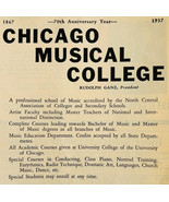 1936 Chicago Musical College 70th Anniversary Advertisement Illinois Sch... - $27.40 CAD