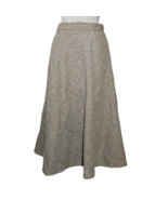 Vintage Tan Midi Skirt Size 12 - £35.56 GBP