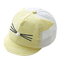 Yellow Foldable Beach Hat Summer Hat Cotton Hat Baby Cap Lovely Sunhat Nice Gift image 1