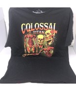 Attack on Titan Black T-Shirt Large Ripple Junction Colossal Titan - $16.98 CAD