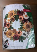 Sealed/New Bucilla Fall Felt Wreath Kit #89278E - £20.29 GBP