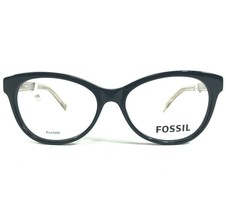 Fossil FOS6044 HIM Eyeglasses Frames Black Round Cat Eye Thick Rim 52-16-140 - $41.86