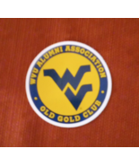 WVU West Virginia College old gold club Round Decal Sticker New - £7.44 GBP