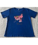 The Pink Panther  Blue T-shirt Cotton &quot;Pink&quot; Size S NWOT - $313.23 MXN