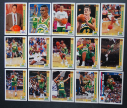 1991-92 Upper Deck Seattle Supersonics Team Set Of 15 Basketball Cards - £2.61 GBP