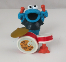 2010 Hasbro Sesame Workshop Cookie Monster Playing Drums 3&quot; Toy Figure - $11.87