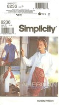 Simplicity 8236 Misses&#39; Split Skirt, Slim Skirt &amp; Shirt-Jacket 12,14,16 UNCUT FF - £7.63 GBP