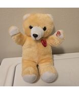 Vintage Emson Yellow Teddy Bear Plush Red Heart Stuffed Toy - DOES NOT WORK - $30.90 CAD