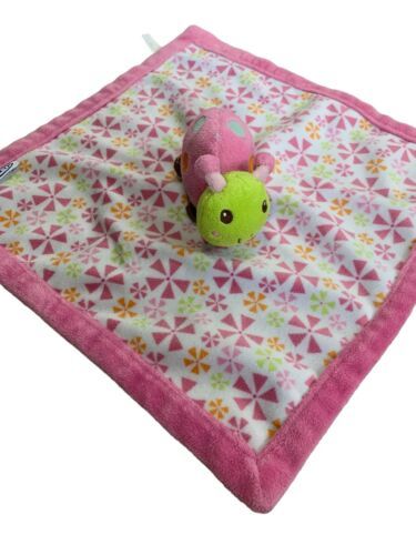 Graco Lovey Girls Pink Ladybug Pinwheels Security Blanket Blankie - $10.45