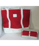 Liz Claiborne Handbag Purse Wallet NANTUCKET Flats Red White 600 New set... - €72,18 EUR