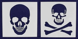 2 Piece Set Skull &amp; Skull &amp; Bones Stencils 14 Mil 16&quot; X 16&quot; Painting /Crafts/ Te - £36.22 GBP