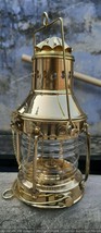 Vintage Brass Oil Lamp Maritime Ship Lantern-Anchor Boat Light Lamp Nautical - £87.40 GBP
