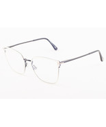 Tom Ford 5574-B 021 Ivory Black / Blue Block Eyeglasses TF5574 021 55mm - £186.01 GBP