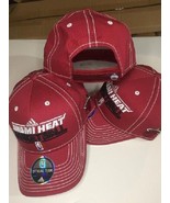 MIAMI HEAT ADIDAS MAROON ADJUSTABLE PRACTICE HAT NEW &amp; OFFICIALLY LICENSED - £14.61 GBP