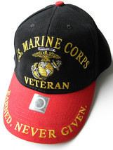 Usmc Marine Corps Veteran Marines Earned Never Given Embroidered Baseball Cap - £10.43 GBP