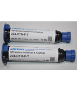 Lot of 2 NEW Dymax 204-CTH-F-T MD Medical Adhesive UV Curing 10ML Syring... - £31.13 GBP