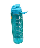 Motivational/Sorts/Gym Turquoise Water Bottle34 Fl Oz / 2 L  W/Straw/Tim... - $18.83 CAD