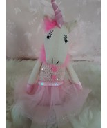 Unicorn Shelf Sitter Doll Delton in Pink Tutu 19&quot; New - £15.69 GBP