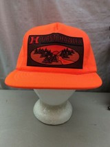 trucker hat baseball cap Vintage Snapback Retro Blaze Orange Hunting - $56.06 CAD