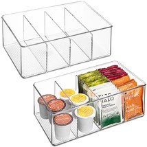Sorbus Storage Bins with Dividers Store Tea Bags, Spices, Seasonings, Dr... - £35.16 GBP