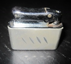 Fisher Double Case Brasilia Ladies Petite Art Deco Silver Tone Petrol Lighter - £19.97 GBP