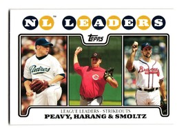 2008  Topps #327 Peavy / Harang / Smoltz Padres / Reds / Braves - £1.86 GBP