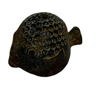 Vintage Fish Cast Iron Bronze Incense Holder Trinket Dish Metal Decor Mini 3&quot; - £18.67 GBP