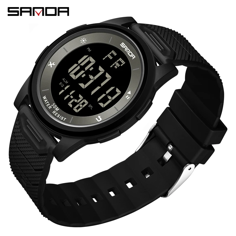 Fashion Simple White Sport Watches Men Military LED Digital Watch Alarm ... - $22.93