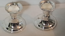Candle Holder Silver Plated Essex 2 1/2&quot; Tall - £12.67 GBP