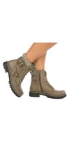 Cliffs Woman’s Size 9 Marlee Boots Booties Stone Brown Buckle Knit Cuffed - $37.40