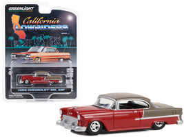1955 Chevrolet Bel Air Lowrider Ruby Red and Matt Bronze &quot;California Lowrider... - £12.59 GBP