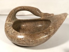 Large Inuit Eskimo Native American Soapstone Carving Bowl Goose Duck - £712.21 GBP