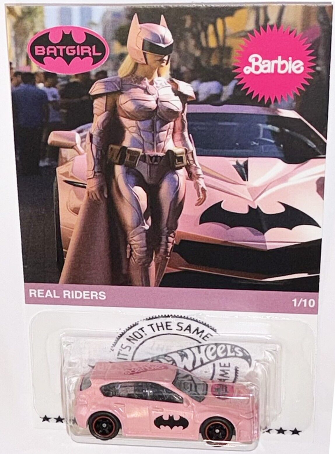 Pink Subaru WRX Sti CUSTOM Hot Wheels Barbie Batgirl Series w/ RR Other