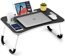 Foldable Laptop Table, Portable Lap Desk Bed Table Tray, Laptop Stand - £36.23 GBP