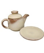 Vtg Frankoma Pottery Tea Pot  w Candle Holder Hand Thrown Westwind Deser... - £22.26 GBP