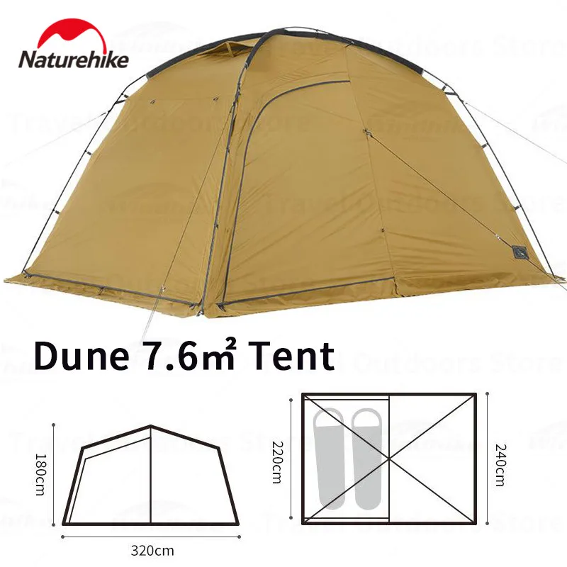 Hike dune 7 6 camping tent 50d polyester outdoor 2persons portable 1 room 1 living room thumb200