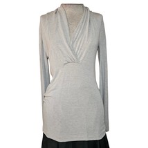 Grey V Neck Long Sleeve Top Size Medium - £27.26 GBP