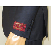 Men Suit BERLUSCONI Turkey 100% Italian Wool Super 180's 3pc Vested #Ber14 Navy image 5