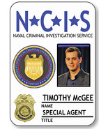 NAME BADGE HALLOWEEN COSTUME TIMOTHY MCGEE SPECIAL AGENT NCIS MAGNETIC BACK - €14,83 EUR