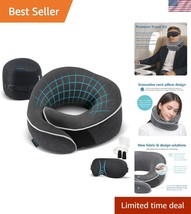 Compact Car &amp; Airplane Travel Pillow - Memory Foam with Carry Bag &amp; Acce... - $728.59 MXN