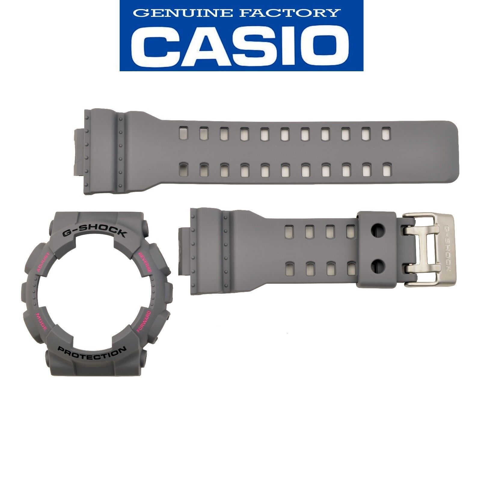 Casio GShock Original GA110TS8A4 Grey Watch Band & Grey Bezel Rubber