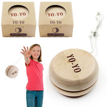 2 Pc Wooden Yo-Yo Spinning Toy Yoyo String Classic Antique Gift Play Party Favor - £12.09 GBP