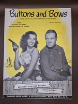 Bob HOPE-JANE RUSSELL-1948 Vintage Sheet Music-BUTTONS And BOWS-Famous Music Co - $18.39